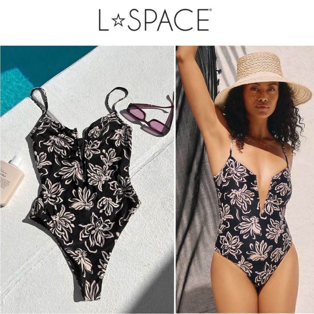 L Space Roxanne Bitsy One-Piece Swimsuit in Mystic Magnolia Floral XS  $220